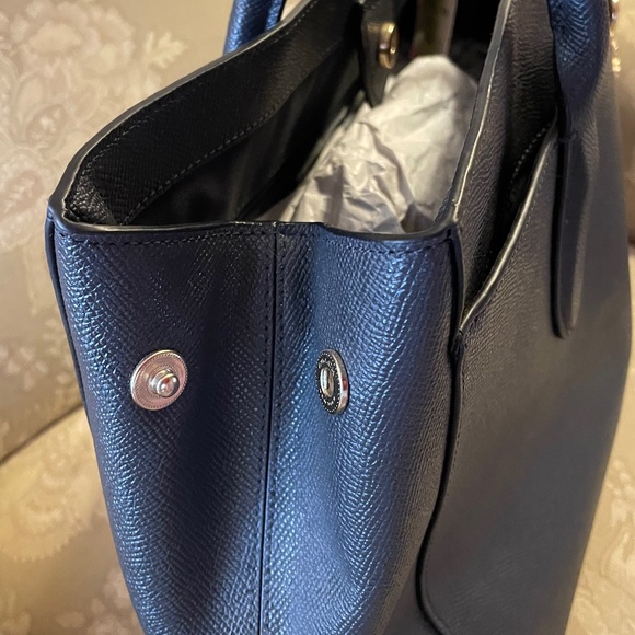 Coach Bailey Carryall Purse/Tote Bag (Navy) - Picture 3 of 8